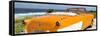 Cuba Fuerte Collection Panoramic - Orange Cabriolet Classic Car-Philippe Hugonnard-Framed Stretched Canvas