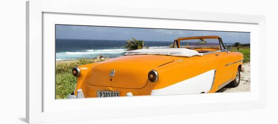 Cuba Fuerte Collection Panoramic - Orange Cabriolet Classic Car-Philippe Hugonnard-Framed Photographic Print