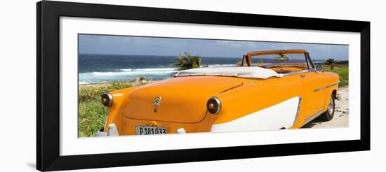 Cuba Fuerte Collection Panoramic - Orange Cabriolet Classic Car-Philippe Hugonnard-Framed Photographic Print