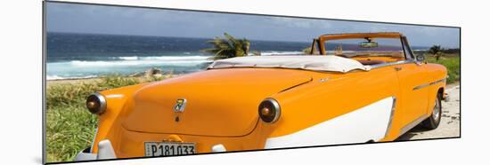 Cuba Fuerte Collection Panoramic - Orange Cabriolet Classic Car-Philippe Hugonnard-Mounted Photographic Print