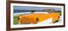 Cuba Fuerte Collection Panoramic - Orange Cabriolet Classic Car-Philippe Hugonnard-Framed Photographic Print