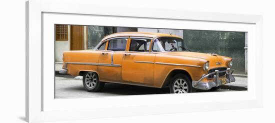 Cuba Fuerte Collection Panoramic - Orange Chevy-Philippe Hugonnard-Framed Photographic Print