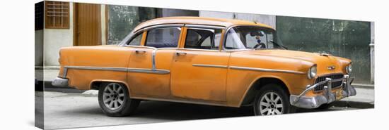 Cuba Fuerte Collection Panoramic - Orange Chevy-Philippe Hugonnard-Stretched Canvas