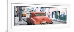 Cuba Fuerte Collection Panoramic - Orange Classic Car in Havana-Philippe Hugonnard-Framed Photographic Print