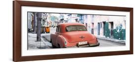 Cuba Fuerte Collection Panoramic - Orange Classic Car in Havana-Philippe Hugonnard-Framed Photographic Print