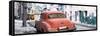 Cuba Fuerte Collection Panoramic - Orange Classic Car in Havana-Philippe Hugonnard-Framed Stretched Canvas