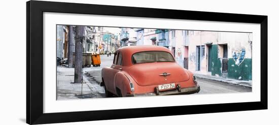 Cuba Fuerte Collection Panoramic - Orange Classic Car in Havana-Philippe Hugonnard-Framed Photographic Print