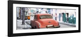 Cuba Fuerte Collection Panoramic - Orange Classic Car in Havana-Philippe Hugonnard-Framed Photographic Print