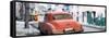 Cuba Fuerte Collection Panoramic - Orange Classic Car in Havana-Philippe Hugonnard-Framed Stretched Canvas