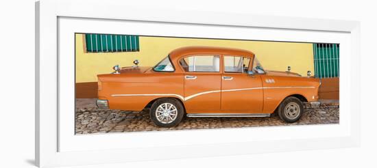 Cuba Fuerte Collection Panoramic - Orange Classic Car in Trinidad-Philippe Hugonnard-Framed Photographic Print