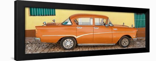 Cuba Fuerte Collection Panoramic - Orange Classic Car in Trinidad-Philippe Hugonnard-Framed Photographic Print