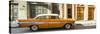 Cuba Fuerte Collection Panoramic - Orange Classic Chevy-Philippe Hugonnard-Stretched Canvas