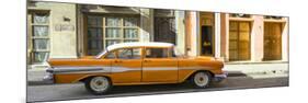 Cuba Fuerte Collection Panoramic - Orange Classic Chevy-Philippe Hugonnard-Mounted Photographic Print