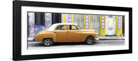 Cuba Fuerte Collection Panoramic - Orange Vintage Car in Havana-Philippe Hugonnard-Framed Photographic Print