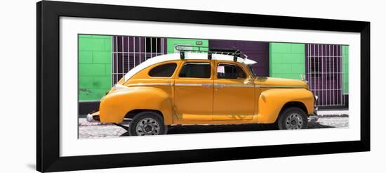 Cuba Fuerte Collection Panoramic - Orange Vintage Car-Philippe Hugonnard-Framed Photographic Print