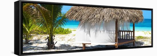 Cuba Fuerte Collection Panoramic - Paradise Beach Hut-Philippe Hugonnard-Framed Stretched Canvas