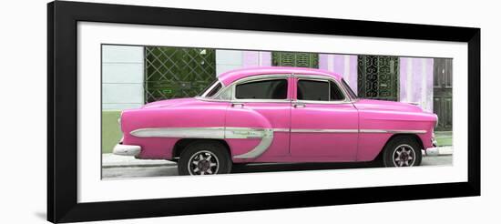 Cuba Fuerte Collection Panoramic - Pink Bel Air Classic Car-Philippe Hugonnard-Framed Photographic Print