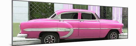 Cuba Fuerte Collection Panoramic - Pink Bel Air Classic Car-Philippe Hugonnard-Mounted Photographic Print