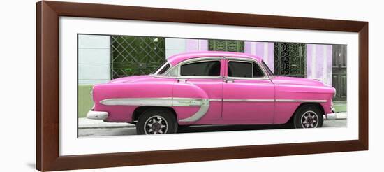 Cuba Fuerte Collection Panoramic - Pink Bel Air Classic Car-Philippe Hugonnard-Framed Photographic Print