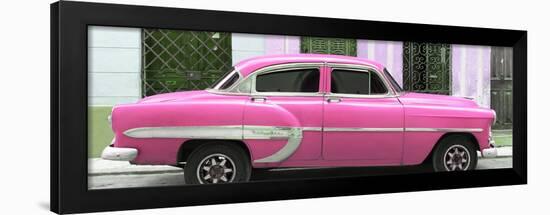 Cuba Fuerte Collection Panoramic - Pink Bel Air Classic Car-Philippe Hugonnard-Framed Photographic Print