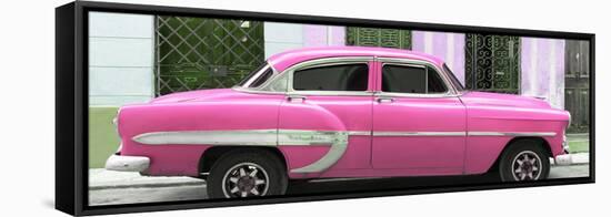 Cuba Fuerte Collection Panoramic - Pink Bel Air Classic Car-Philippe Hugonnard-Framed Stretched Canvas