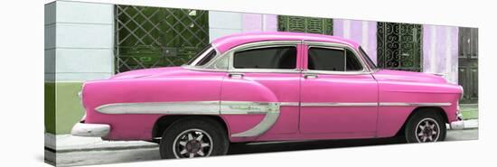 Cuba Fuerte Collection Panoramic - Pink Bel Air Classic Car-Philippe Hugonnard-Stretched Canvas