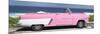 Cuba Fuerte Collection Panoramic - Pink Cabriolet Car-Philippe Hugonnard-Mounted Photographic Print