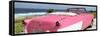 Cuba Fuerte Collection Panoramic - Pink Cabriolet Classic Car-Philippe Hugonnard-Framed Stretched Canvas