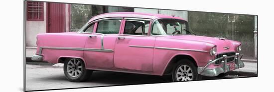 Cuba Fuerte Collection Panoramic - Pink Chevy-Philippe Hugonnard-Mounted Photographic Print