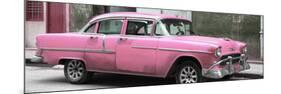 Cuba Fuerte Collection Panoramic - Pink Chevy-Philippe Hugonnard-Mounted Photographic Print
