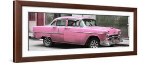 Cuba Fuerte Collection Panoramic - Pink Chevy-Philippe Hugonnard-Framed Photographic Print