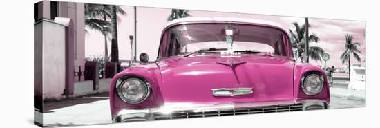 Cuba Fuerte Collection Panoramic - Pink Chevy-Philippe Hugonnard-Stretched Canvas