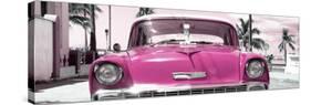 Cuba Fuerte Collection Panoramic - Pink Chevy-Philippe Hugonnard-Stretched Canvas