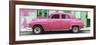 Cuba Fuerte Collection Panoramic - Pink Classic American Car-Philippe Hugonnard-Framed Photographic Print