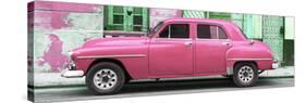 Cuba Fuerte Collection Panoramic - Pink Classic American Car-Philippe Hugonnard-Stretched Canvas