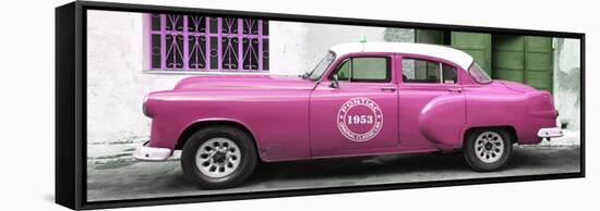 Cuba Fuerte Collection Panoramic - Pink Pontiac 1953 Original Classic Car-Philippe Hugonnard-Framed Stretched Canvas