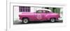 Cuba Fuerte Collection Panoramic - Pink Pontiac 1953 Original Classic Car-Philippe Hugonnard-Framed Photographic Print