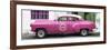 Cuba Fuerte Collection Panoramic - Pink Pontiac 1953 Original Classic Car-Philippe Hugonnard-Framed Photographic Print