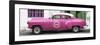 Cuba Fuerte Collection Panoramic - Pink Pontiac 1953 Original Classic Car-Philippe Hugonnard-Framed Photographic Print