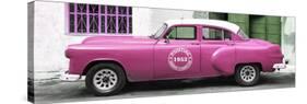 Cuba Fuerte Collection Panoramic - Pink Pontiac 1953 Original Classic Car-Philippe Hugonnard-Stretched Canvas