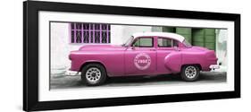 Cuba Fuerte Collection Panoramic - Pink Pontiac 1953 Original Classic Car-Philippe Hugonnard-Framed Photographic Print