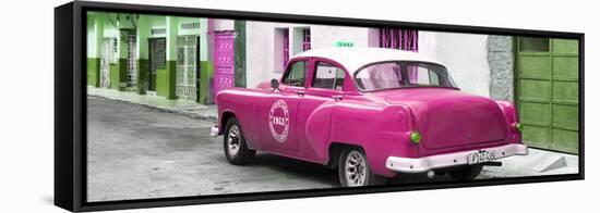 Cuba Fuerte Collection Panoramic - Pink Taxi Pontiac 1953-Philippe Hugonnard-Framed Stretched Canvas