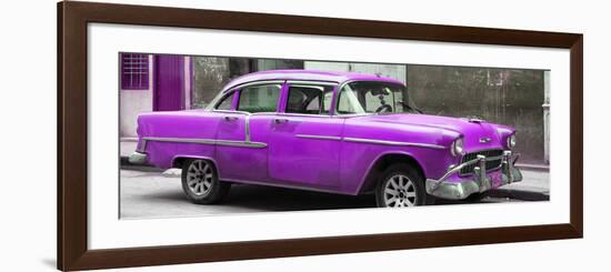 Cuba Fuerte Collection Panoramic - Purple Chevy-Philippe Hugonnard-Framed Photographic Print