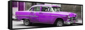 Cuba Fuerte Collection Panoramic - Purple Chevy-Philippe Hugonnard-Framed Stretched Canvas