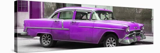 Cuba Fuerte Collection Panoramic - Purple Chevy-Philippe Hugonnard-Stretched Canvas