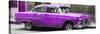 Cuba Fuerte Collection Panoramic - Purple Chevy-Philippe Hugonnard-Stretched Canvas