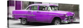 Cuba Fuerte Collection Panoramic - Purple Chevy-Philippe Hugonnard-Stretched Canvas