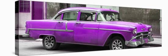 Cuba Fuerte Collection Panoramic - Purple Chevy-Philippe Hugonnard-Stretched Canvas