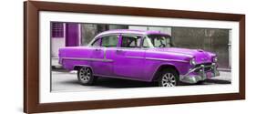 Cuba Fuerte Collection Panoramic - Purple Chevy-Philippe Hugonnard-Framed Photographic Print