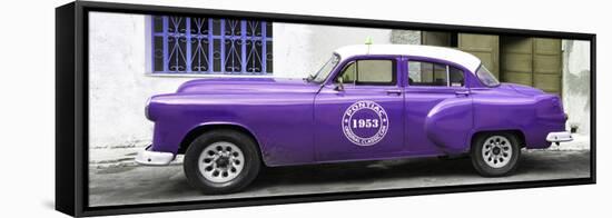 Cuba Fuerte Collection Panoramic - Purple Pontiac 1953 Original Classic Car-Philippe Hugonnard-Framed Stretched Canvas